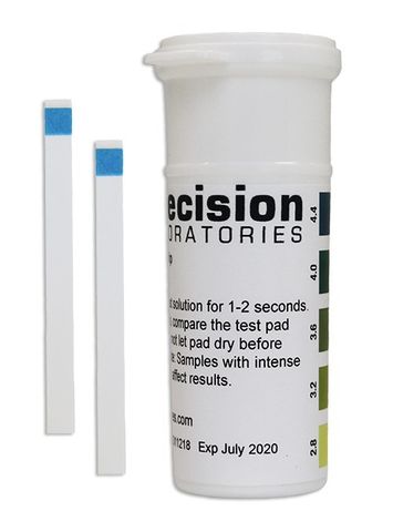Indicator strips pH 2.8-4.4 for wine