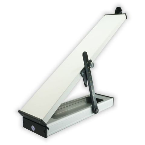 Inclined plane w/glass surface adjust.
