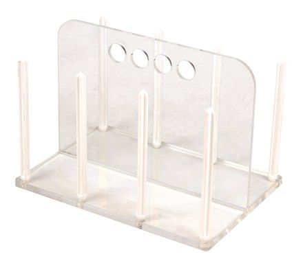 Petri dish rack acrylic holds 54x 90mm