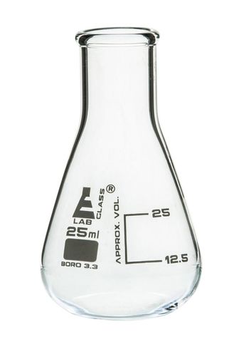 Flask Erlenmeyer NM glass 25ml Labglass
