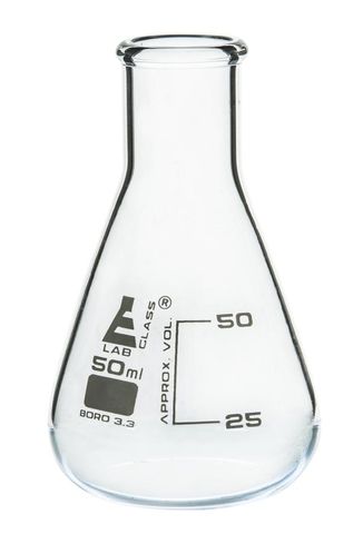 Flask Erlenmeyer NM glass 50ml Labglass