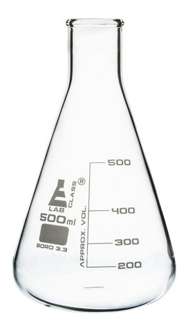 Flask Erlenmeyer NM glass 500ml Labglass