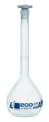 Flask volumetric Class A glass 200ml