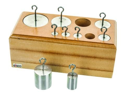 Hooked weights set of 9 stainless steel