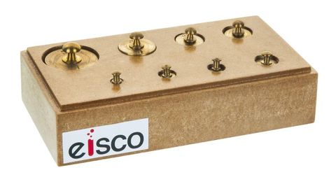 Mass set brass 1g to 100g in box