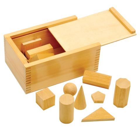 Geometrical shapes 16 pieces w/case