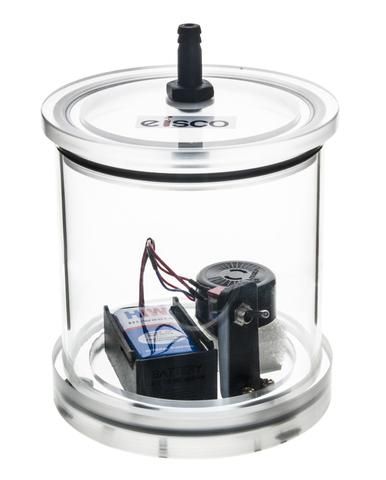 Bell jar with battery operated buzzer