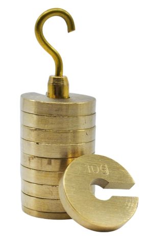 Weight set brass 9x10g on carrier