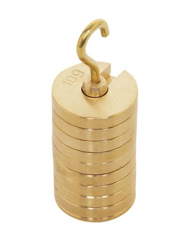 Weight set brass 9x10g on carrier