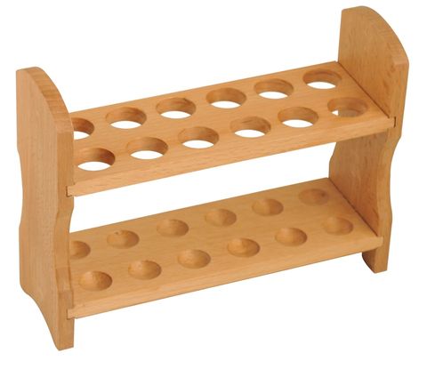 Test tube rack 12 hole 22mm dia wooden