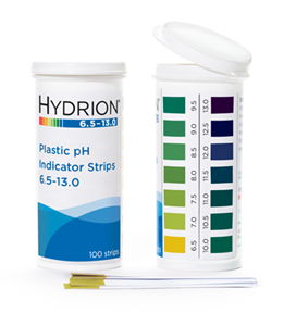 Indicator strip pH 6.5-13.0 plastic