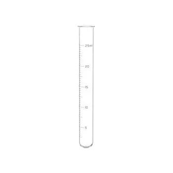 Test tube glass 18x150mm graduated 25ml