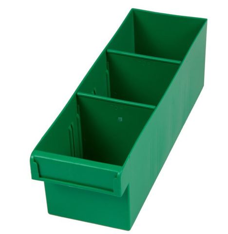 Spare Parts Tray PP with divider Green