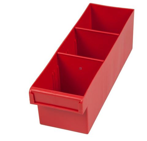 Spare Parts Tray PP with divider Red