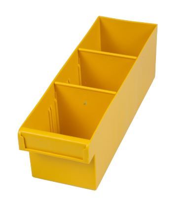 Spare Parts Tray PP with divider Yellow