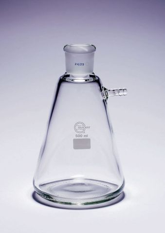 Flask Buchner glass B24 1lt sidearm