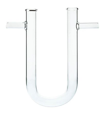 U-tube glass w/side arms 100x12mm EISCO