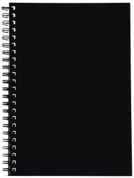 Note book A5 200 pages black hard cover