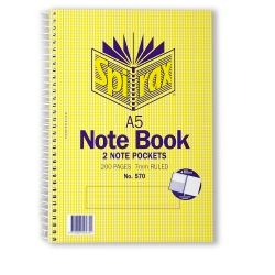 Note book A5 Spirax 570 front pocket