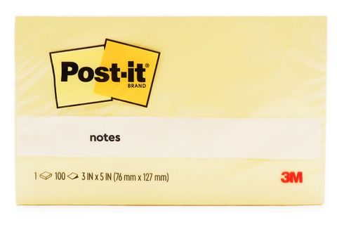 Post It notes yellow 73x123mm (100)