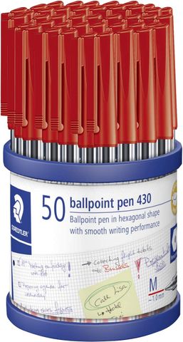 Pen ball point Staedtler 430 medium red
