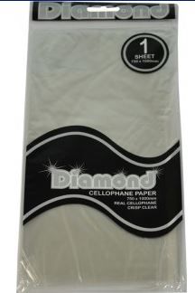 Cellophane clear 75x100cm Paper Diamond