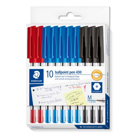 Pen BP Staedtler 430 medium asstd