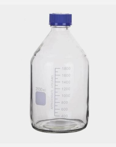 Bottle glass 2lt reagent GL45 w/cap