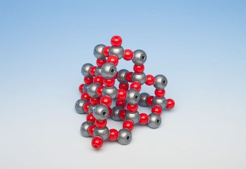 Molymod Silicon dioxide model (66 atoms)