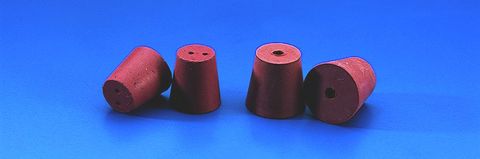 Stopper red rubber 45Tx34B 1x 6mm hole
