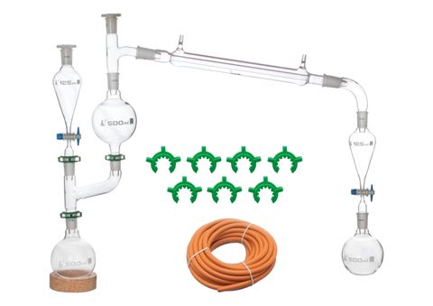 Glass steam distillation apparatus