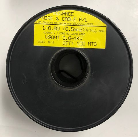 Wire bellwire Black 1x0.8mm  [WSL]