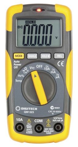 Multimeter digital w/temp. Cat III
