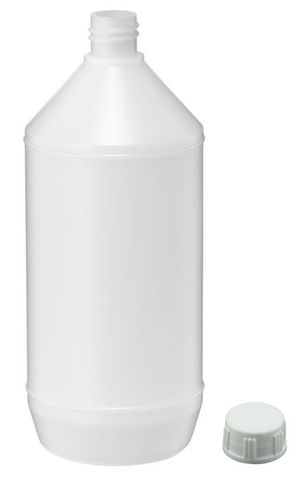 Bottle round HDPE 22mm neck 500ml w/lid