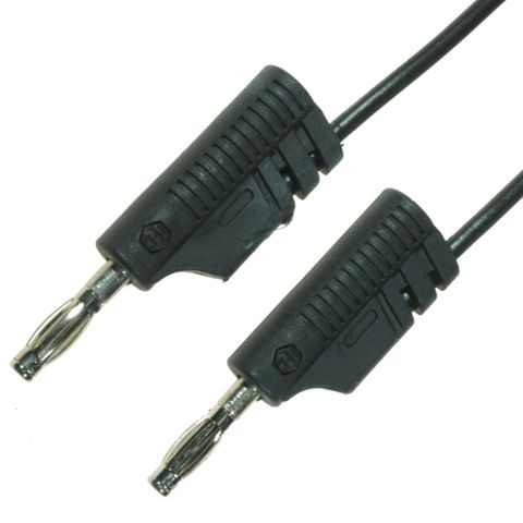 Banana plug lead Black 60cm long