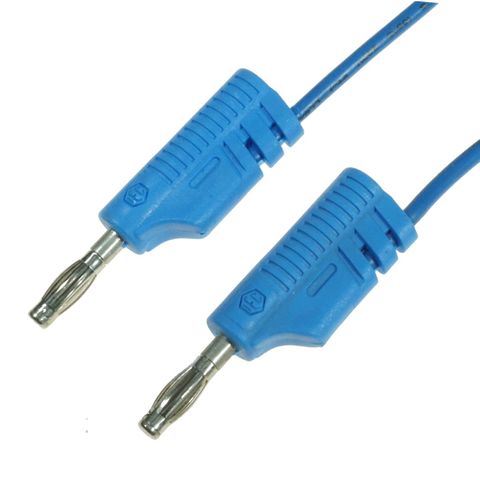 Banana plug lead Blue 60cm long
