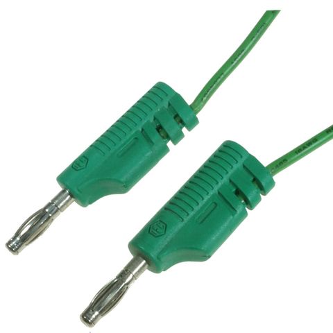 Banana plug lead Green 120cm long