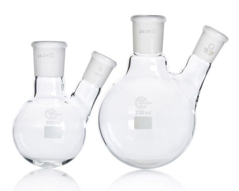 Flask RB 250ml 2-necks B24 B19 Quickfit
