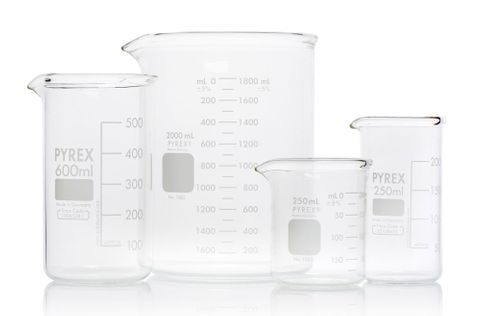 Beakers glass low form H/D 2lt Pyrex #
