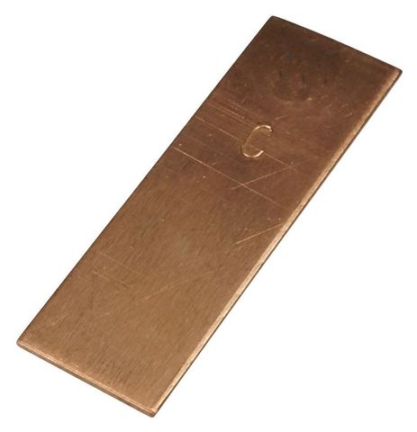 Copper plate 75x25x1.5mm