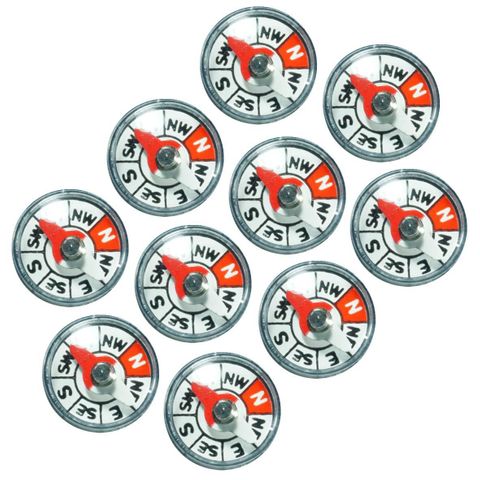 Plotting compasses, 10x in vial