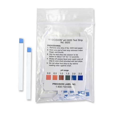pH Indicator strips 0-2.5 pH