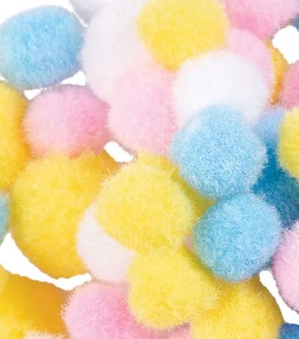 Pom Poms Pastel Colours
