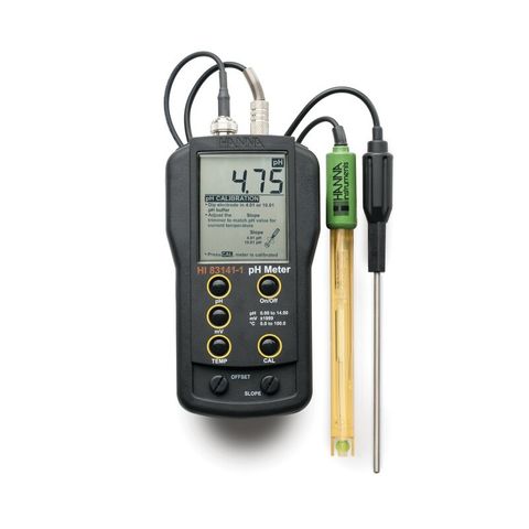 pH/mV/C Meter with HI 1230B pH electrode