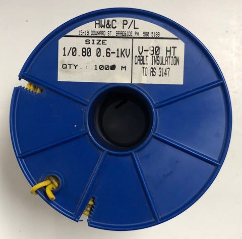 Wire bellwire Yellow 1x0.8mm [WSL]