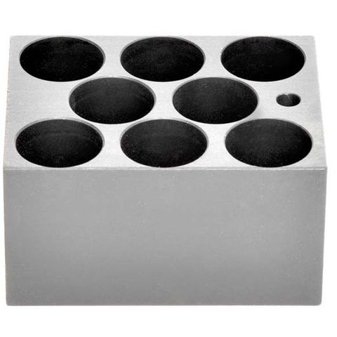 Modular block holds 8 x 25mm tubes #