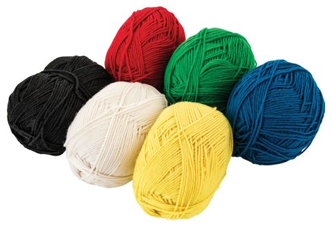 Acrylic wool 6x170m assorted colours