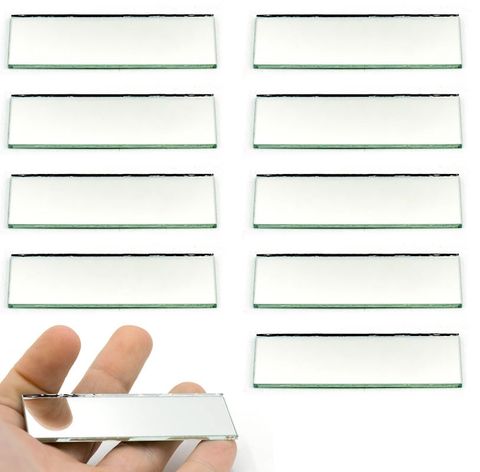 Mirror plano glass 75x25mm 2mm thick