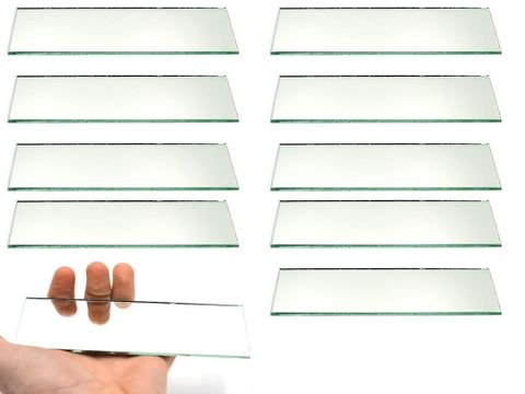 Mirror plano glass 150x50mm 2mm thick