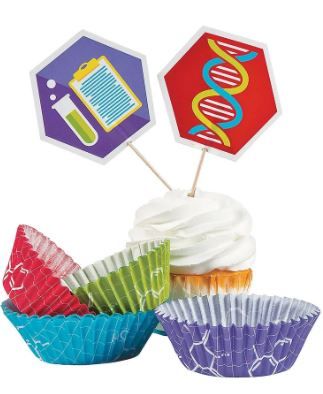 Science Party Cupcake Wraps &Picks [WSL]